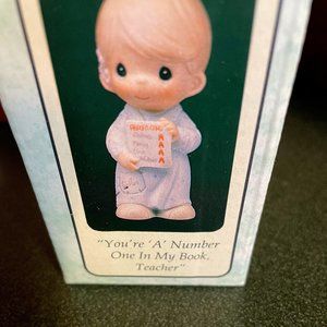 "You're 'A' Number One In My Book, Teacher" Precious Moments Ornament